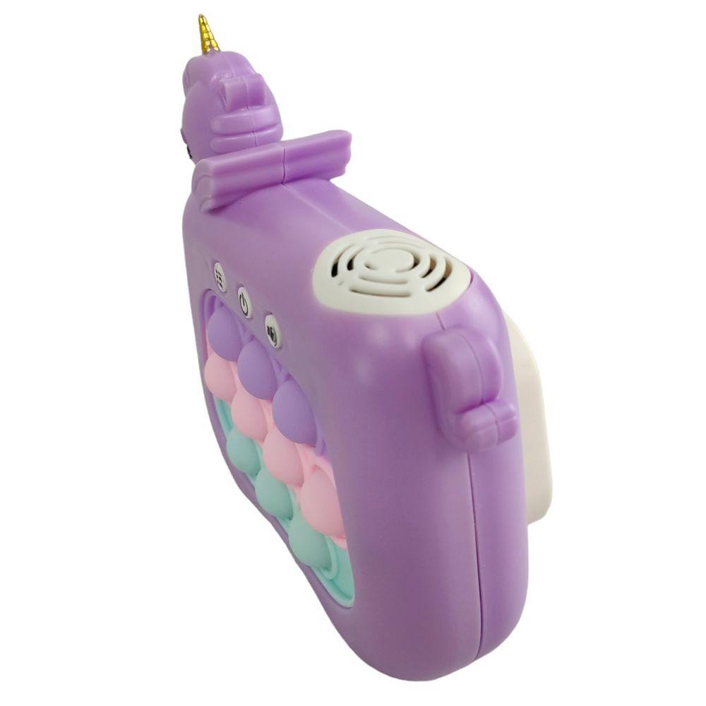 Miniatura Pop It Mini Game Unicornio 4 Modos Som Luzes Jogo Relaxante Portatil Anti Estresse Toys Crianças Fidget Sensorial