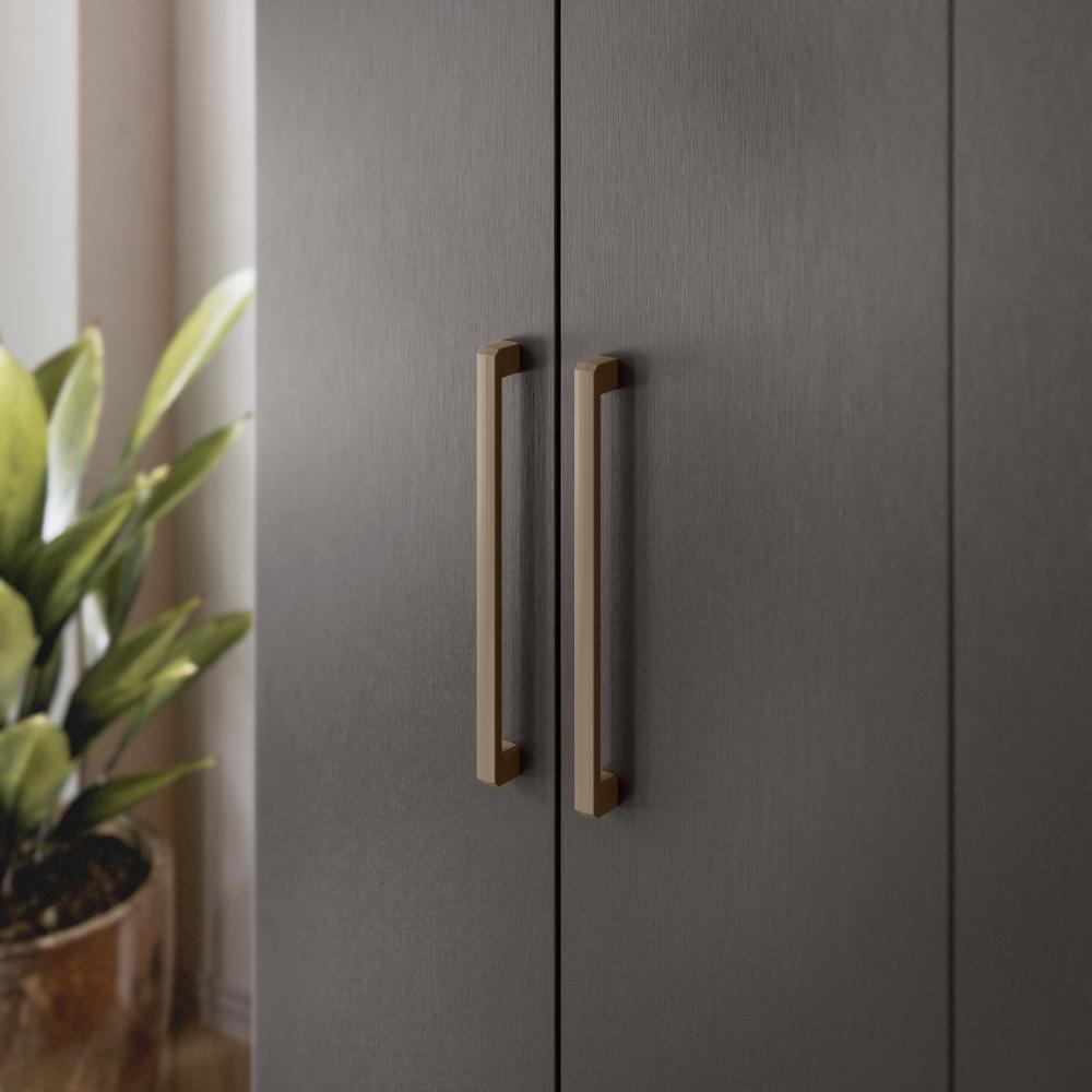 Guarda Roupa Casal 8 Portas 6 Gavetas Master Grafite/Jatobá