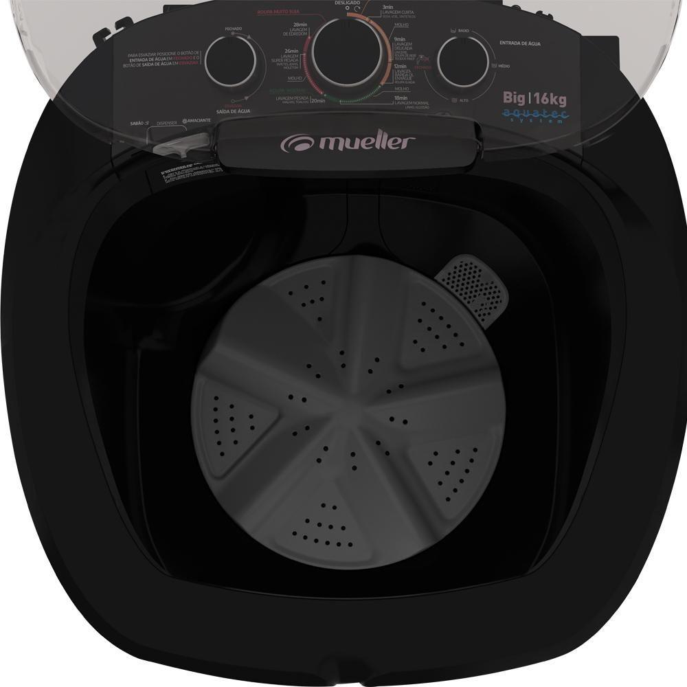 Máquina de Lavar Semiautomática 16kg Big Preta 220V Mueller