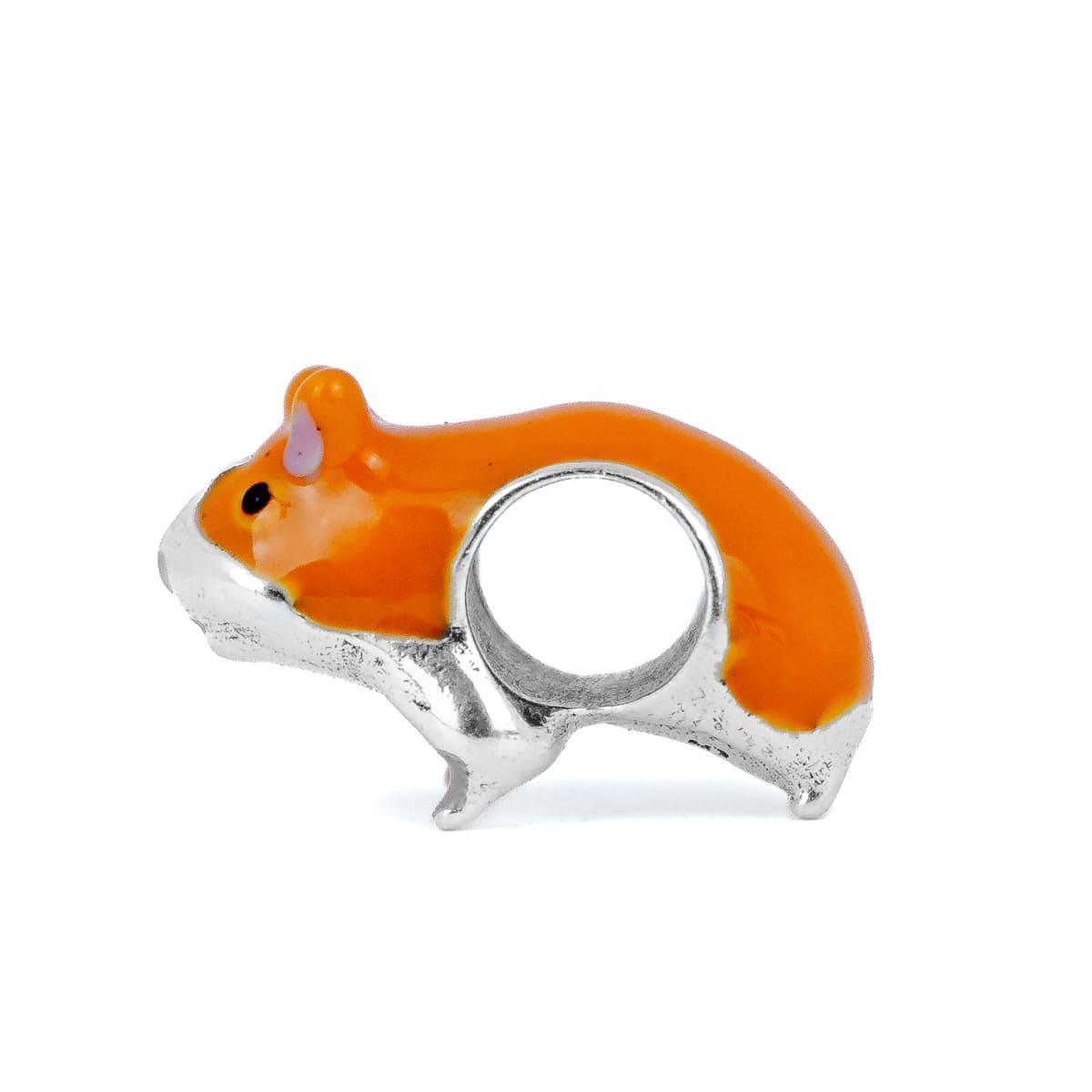 Miniatura Berloque Charm Separador Hamster Em Prata 925