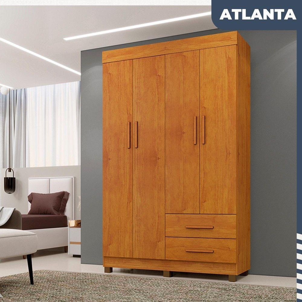 Guarda Roupa Copacabana New 4 Portas 2 Gavetas Benetil Móveis Cinamomo