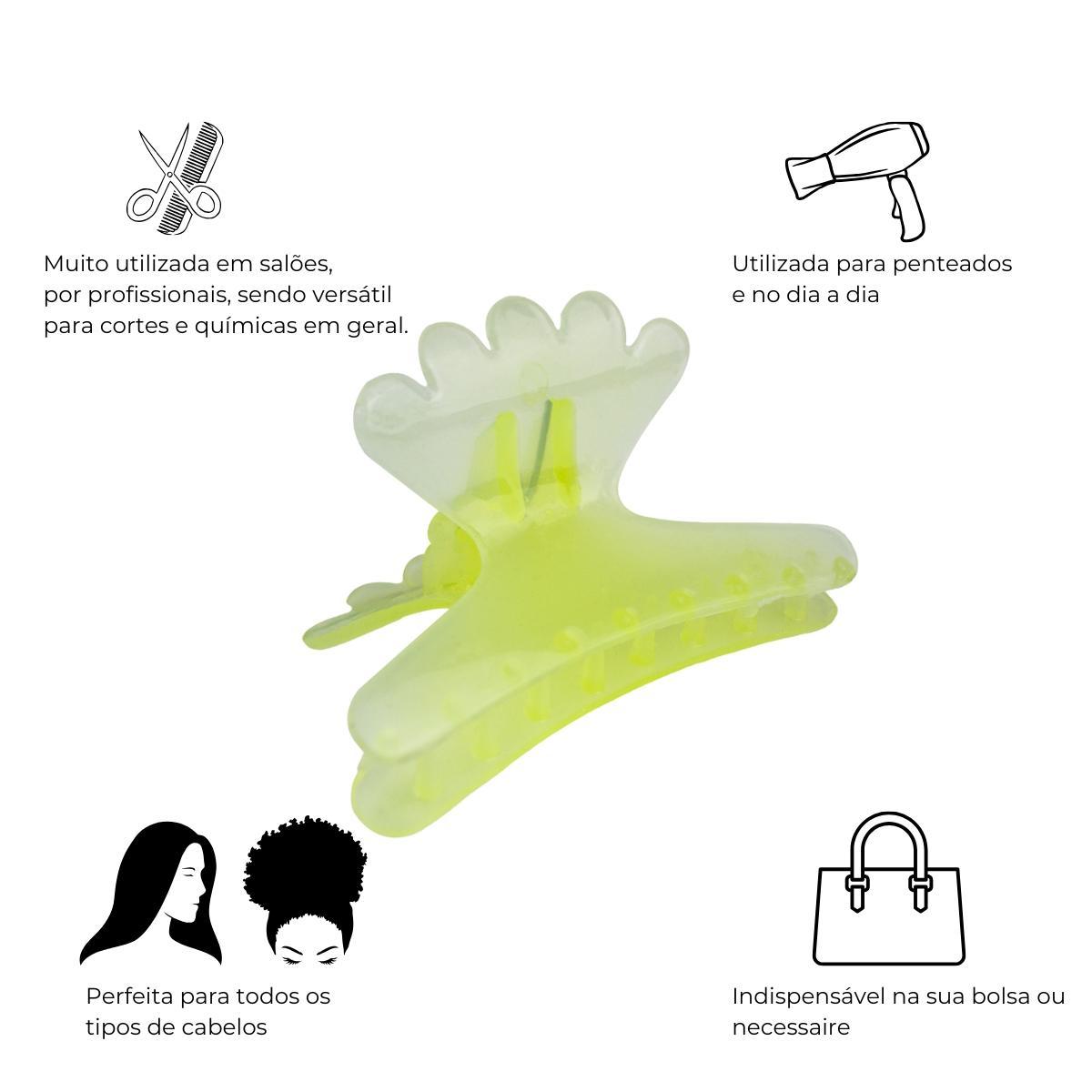 Miniatura Kit 48 Presilha Colorida Sorriso Cabelo Profissional Pentear