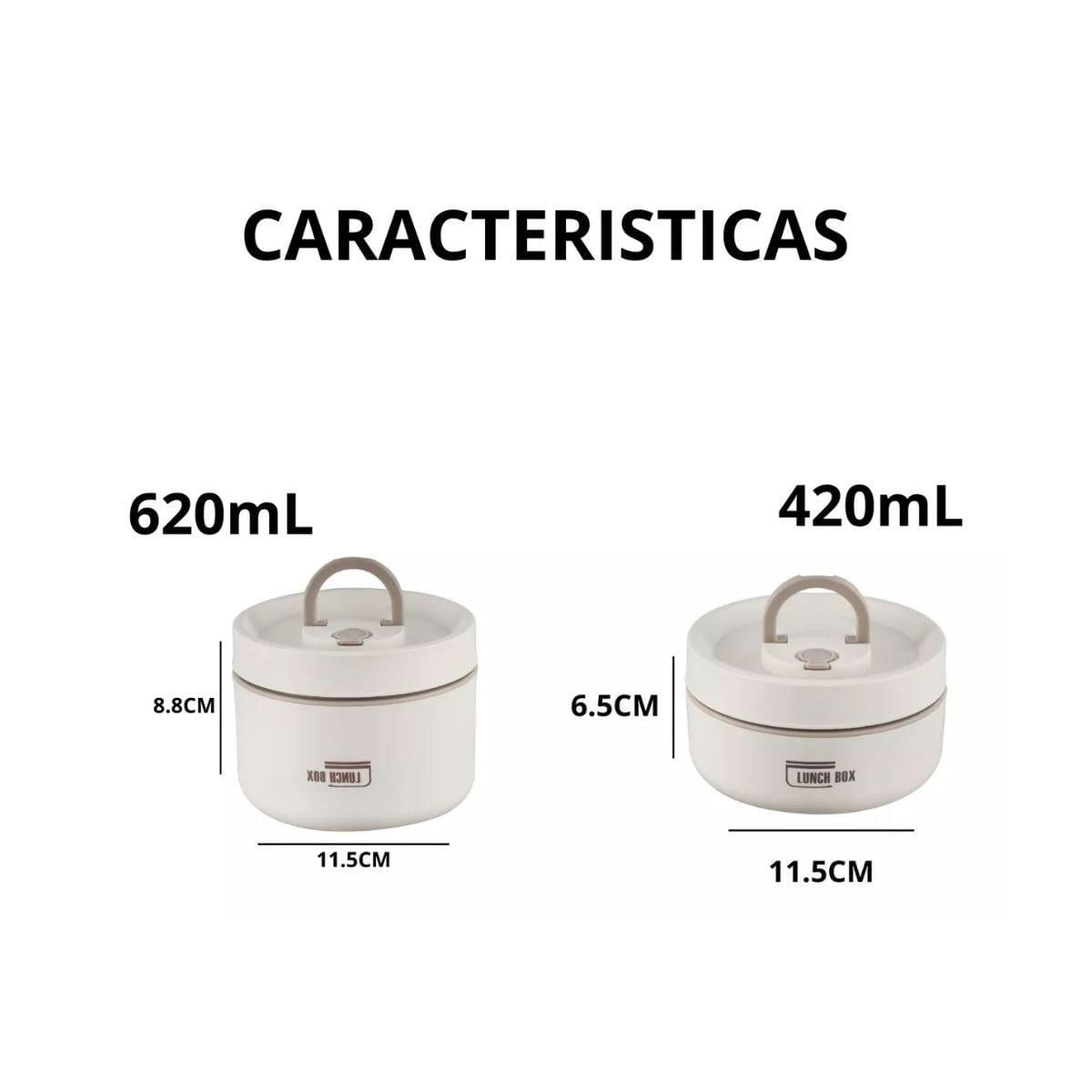 Miniatura Kit 3 Marmita Térmica Redonda Viagem Bolsa Térmica Qualidade