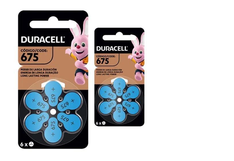 Miniatura Pilha Auditiva 675 Duracell Longa Duração C/12
