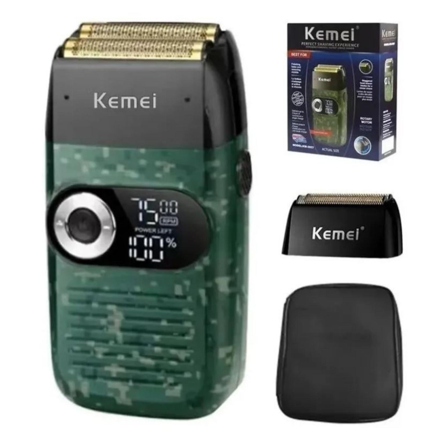 Barbeador Elétrico Kemei 2027 Shaver Recarregavel Sem Fio