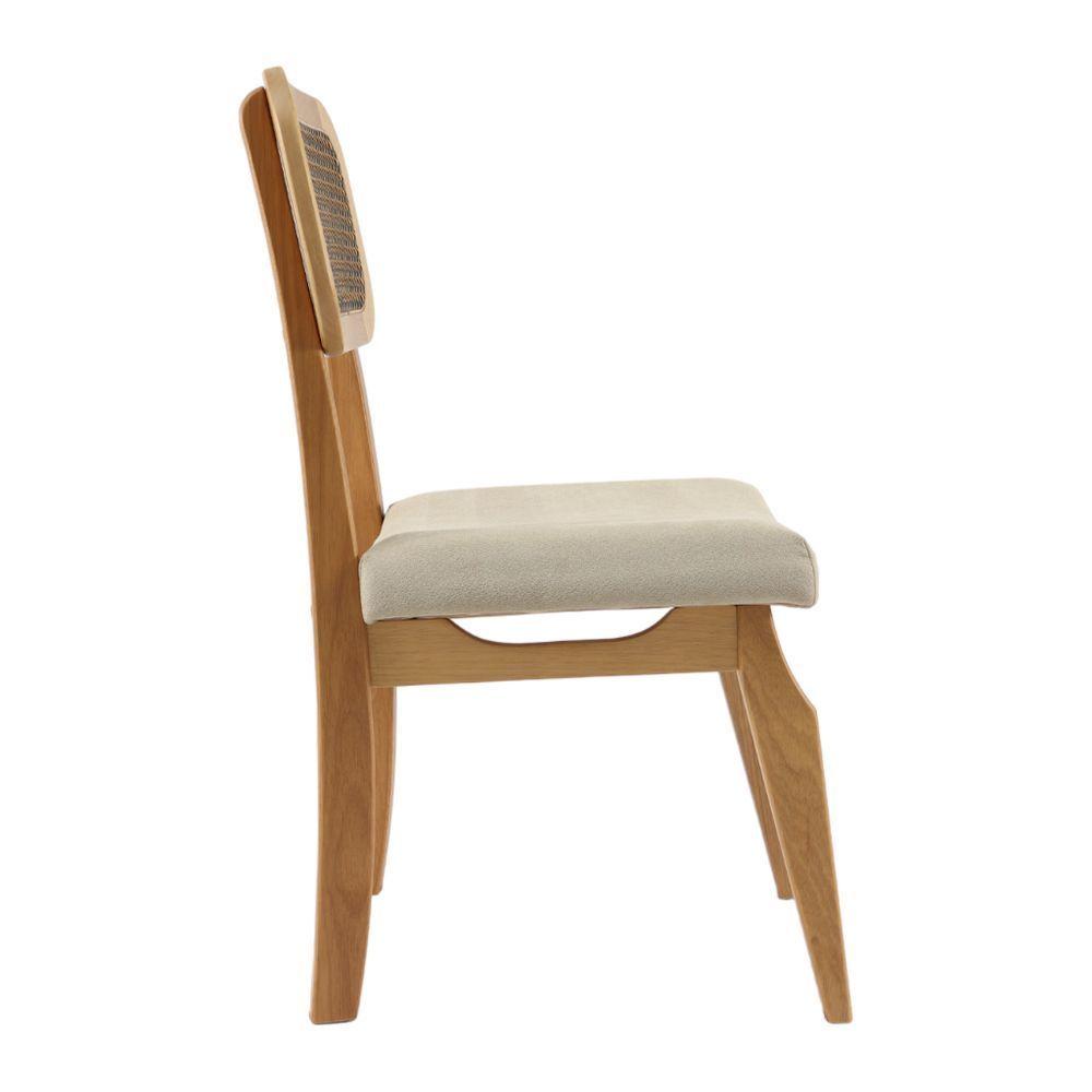 Miniatura Cadeira Retrô Com Tela Preto Com Dourado Madeira Maciça Amêndoa - Tecido Manteiga