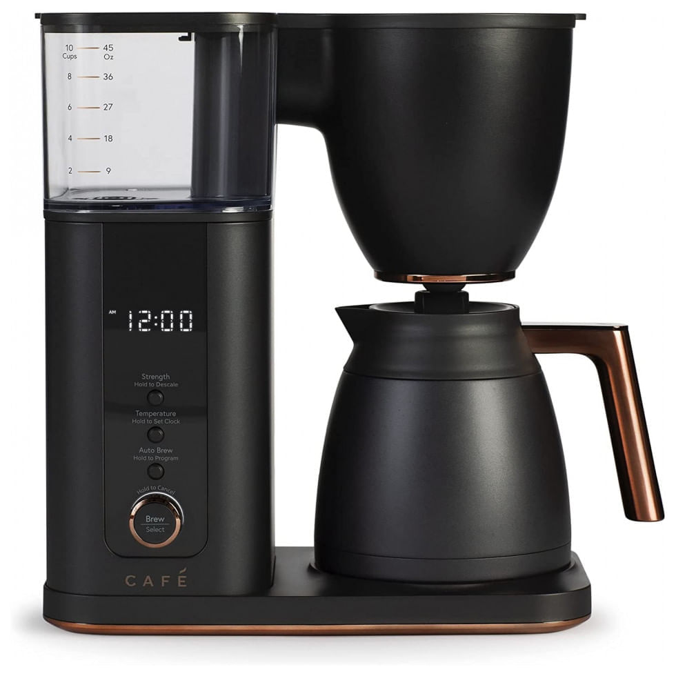 Miniatura Cafeteira Elétrica Programável CAFÉ C7CDAAS3PD3 2.4L com Temporizador, Conexão APP, 110V, Preto Fosco