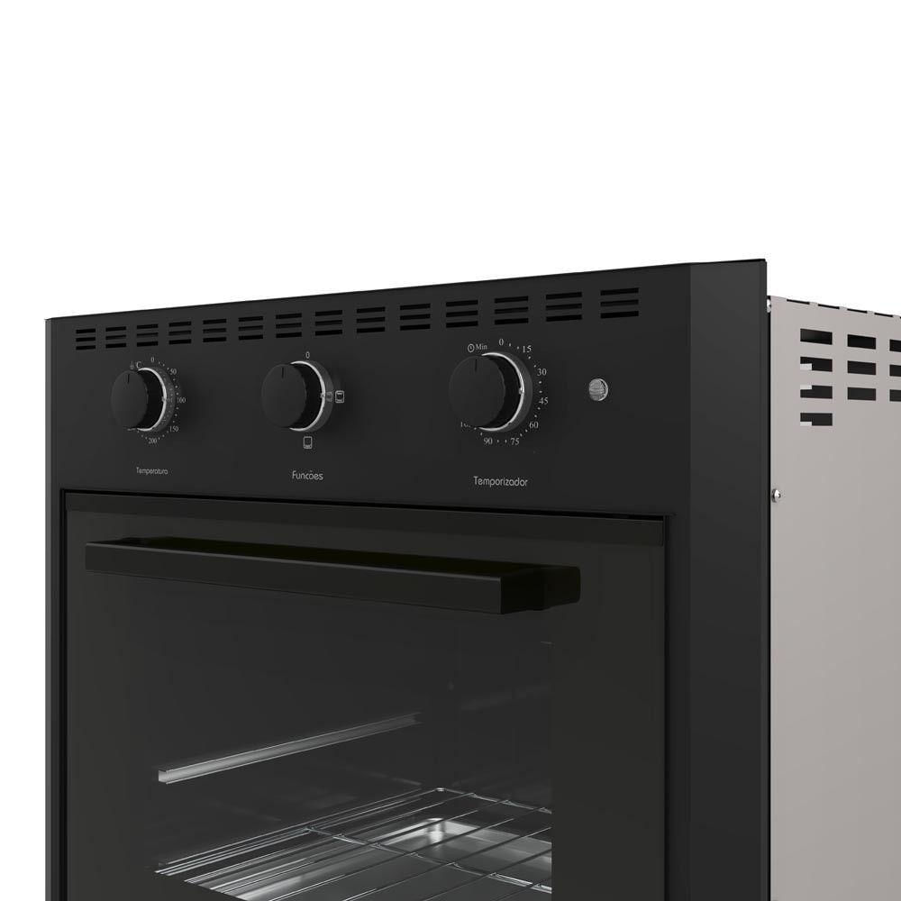 Miniatura Forno Elétrico De Embutir 60 Litros Nardelli Black E60 Preto 110V