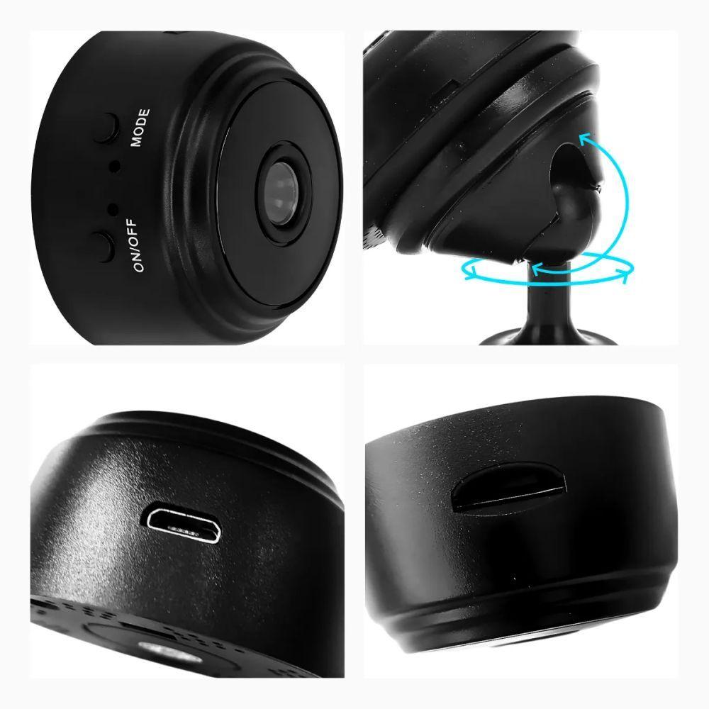 Miniatura Mini Câmera Espiã A9 Wifi Sensor Visão Noturna