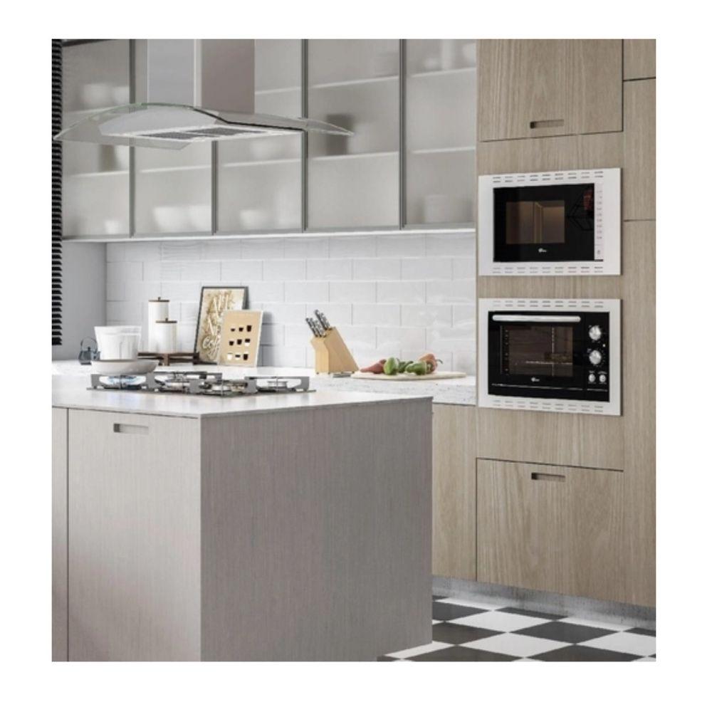 Miniatura Kit Forno Elétrico 44l e Micro-ondas de Embutir Fischer 220v