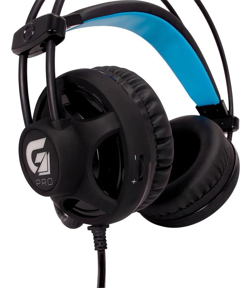 Miniatura Fone De Ouvido Gamer Fortrek Headset H2 Pro Over Led Azul Co