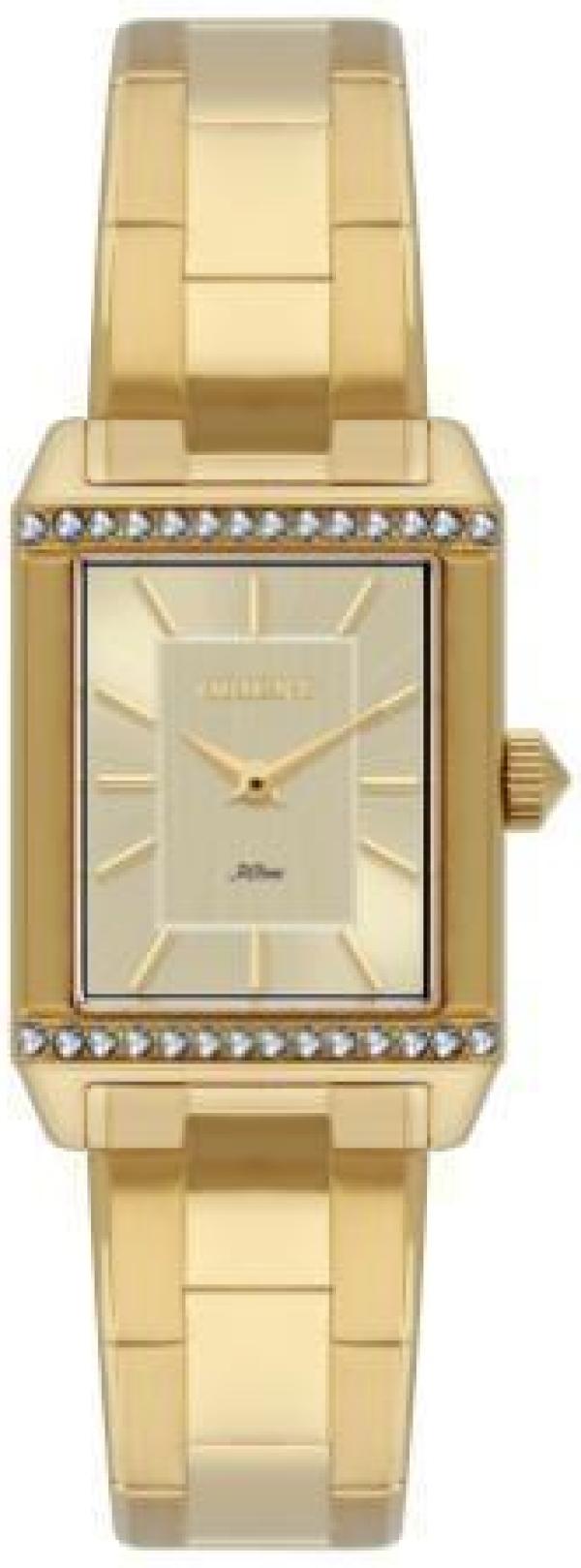 Miniatura Relógio Orient Feminino Quadrado Dourado Lgss0064 S1Kx