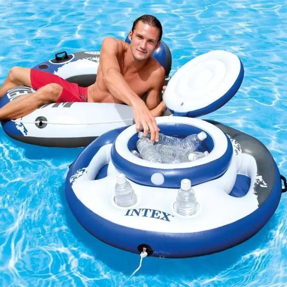 Miniatura Bar Cooler Inflável Flutuante Intex 15 Litros + Bomba Inflar