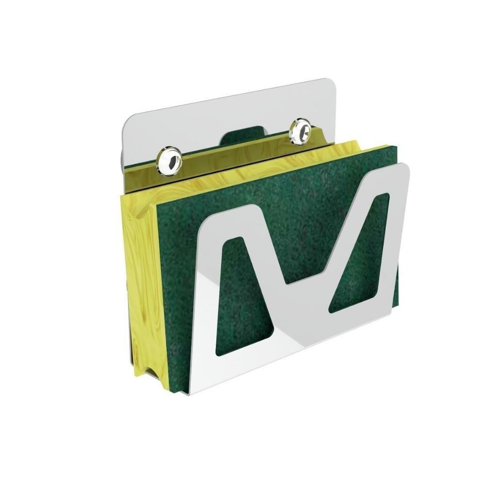 Miniatura Porta Esponja De Pia Inox Com Ventosa Suporte Bucha Elg