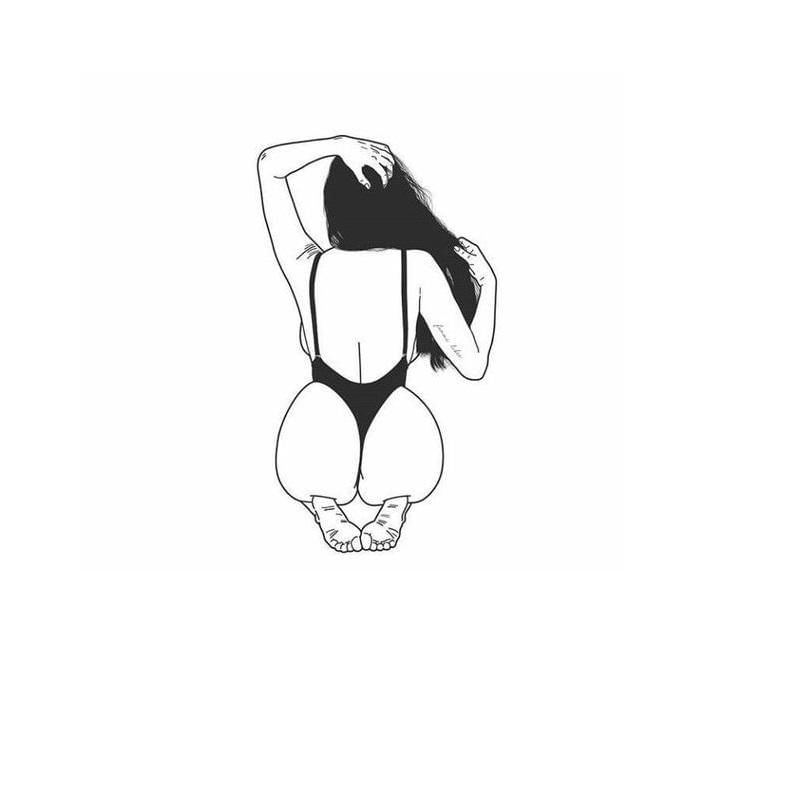 Miniatura Tatuagem Temporária Morena Biquini Sexy Girl