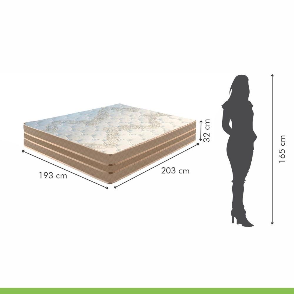 Colchão King Toronto 32cmx193cmx203cm Bege