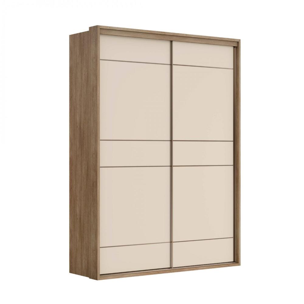Miniatura Guarda Roupa Solteiro 2 Portas 3 Gavetas Qualita Belmax Carvalho/Off White