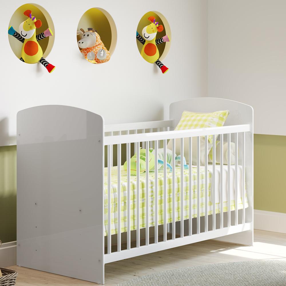 Miniatura Berço com Colchão Incluso certificado INMETRO OLAF Plus Multimóveis Branco Neve