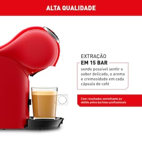 Miniatura Máquina de Café Arno Nescafé Dolce Gusto Genio S Plus DGS3 Multi bebidas, Digital e Automática – Vermelha 110V