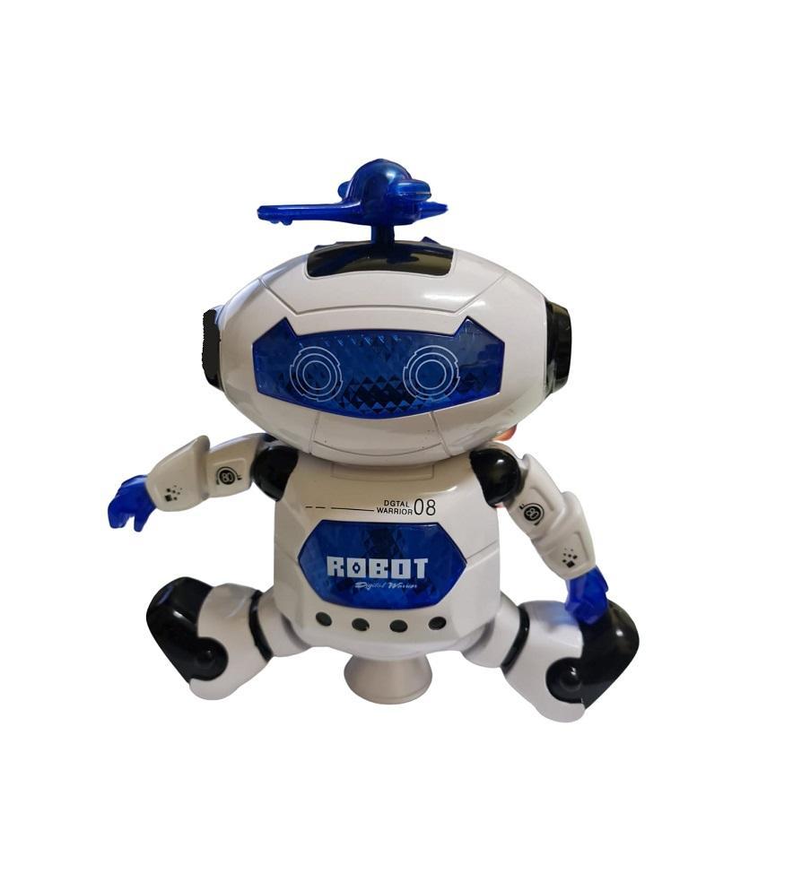 Miniatura Brinquedo Robô Crazy Infantil Com Luzes Movimento E Som
