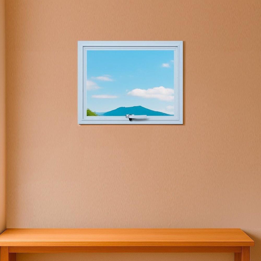 Miniatura Janela Maxim-Ar 1 Módulo Vidro Segurança 6cm 60cm x 60cm Fábrica do Alumínio Branco