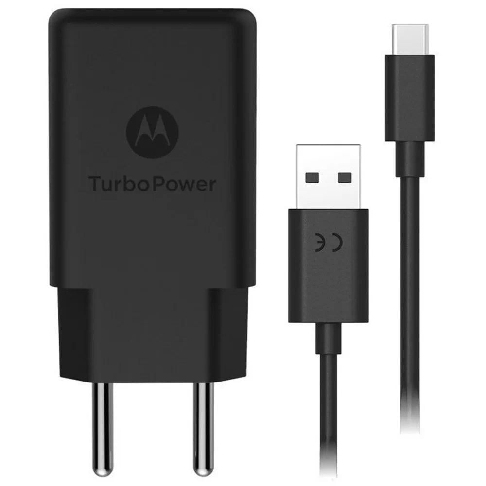 Miniatura Carregador Turbo Motorola Moto G7 E G7 Plus Cabo 1 Metro