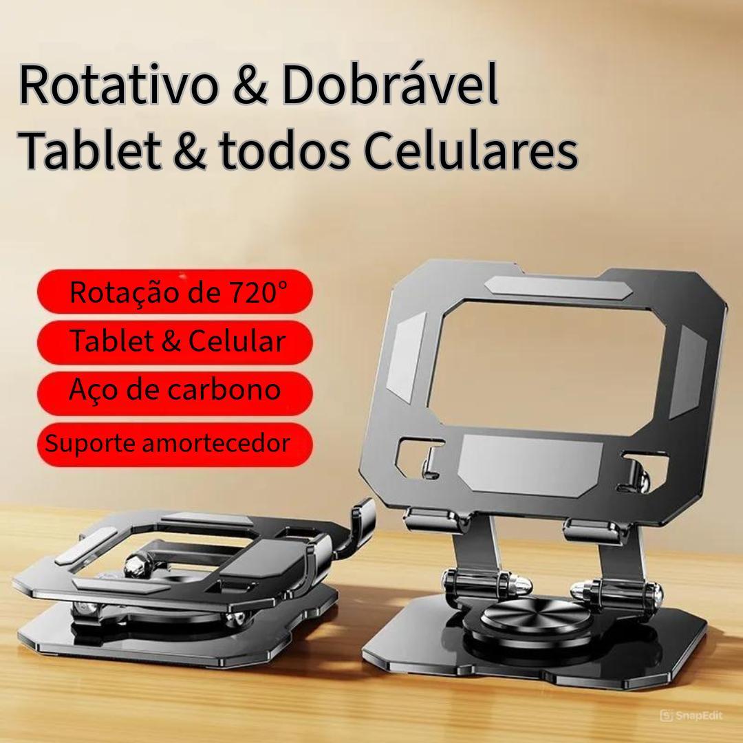 Miniatura Suporte Giratório Dobrável Alumínio Para Tablet/Notebook