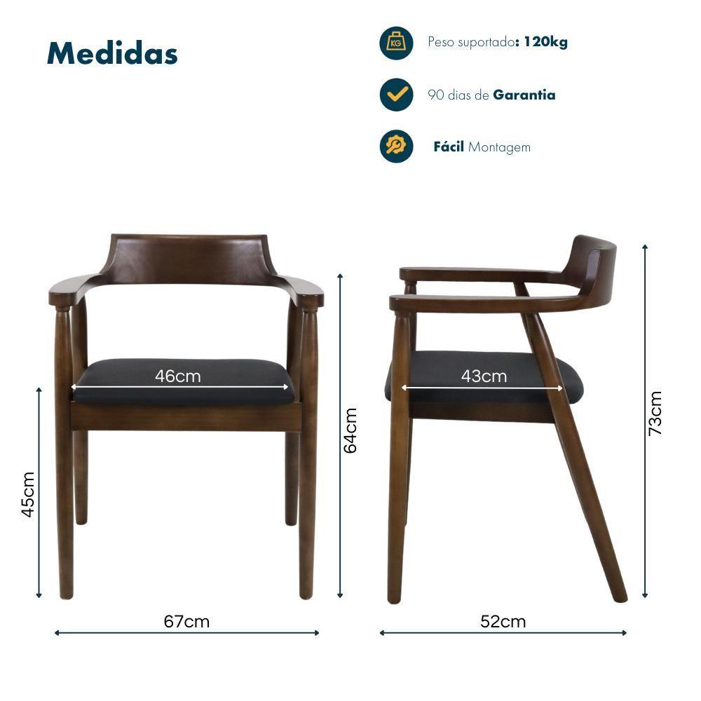 Cadeira De Jantar Restaurante Eventos Crosshatch Hiroshima Madeira Com Assento Estofado Conforto E Design Moderno Preto