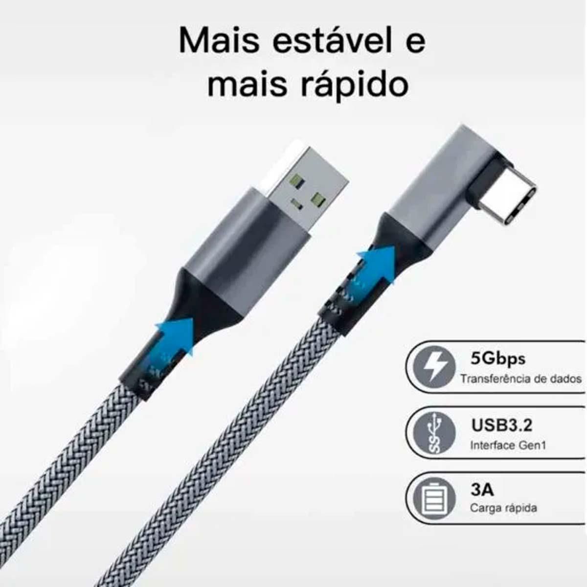 Miniatura Cabo Usb 3.2 Para Oculus Quest 2 E 1 Tipo C Vr Pc 5 Metros