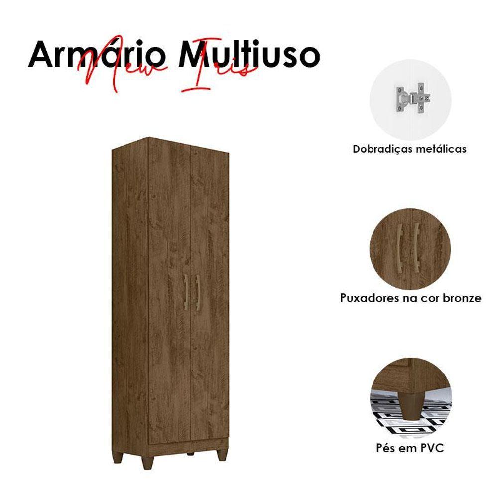 Miniatura Armário Multiuso New Iris Castanho Wood - Moval