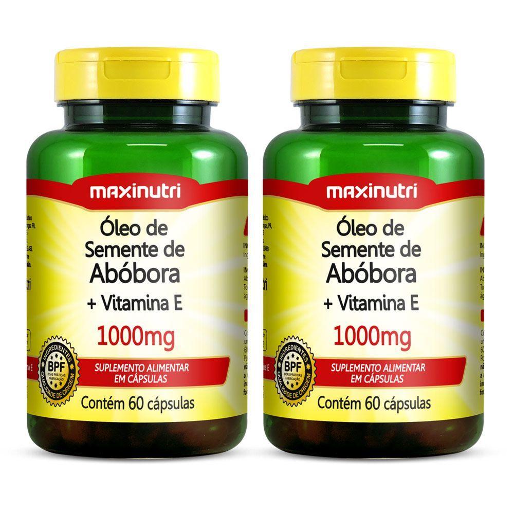 Miniatura Kit 02 óleo Semente De Abóbora Vitamina E Maxinutri 60 Caps