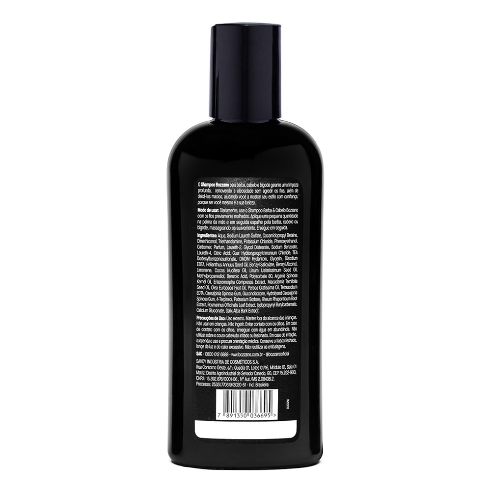 Miniatura Shampoo Bozzano Barba, Cabelo e Bigode 200ml