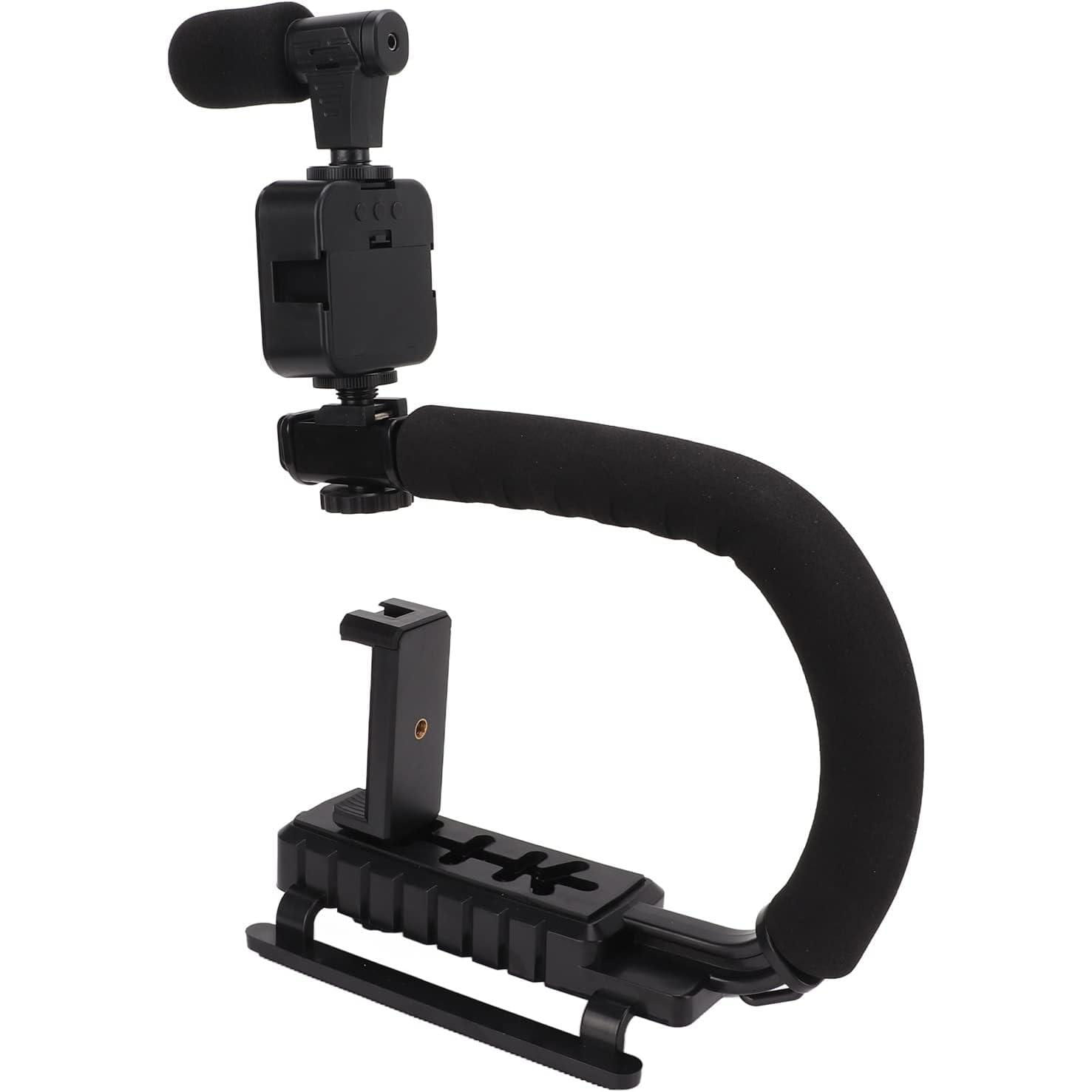 Miniatura Suporte Estabilizador Com Microfone Led De Celular Telefone
