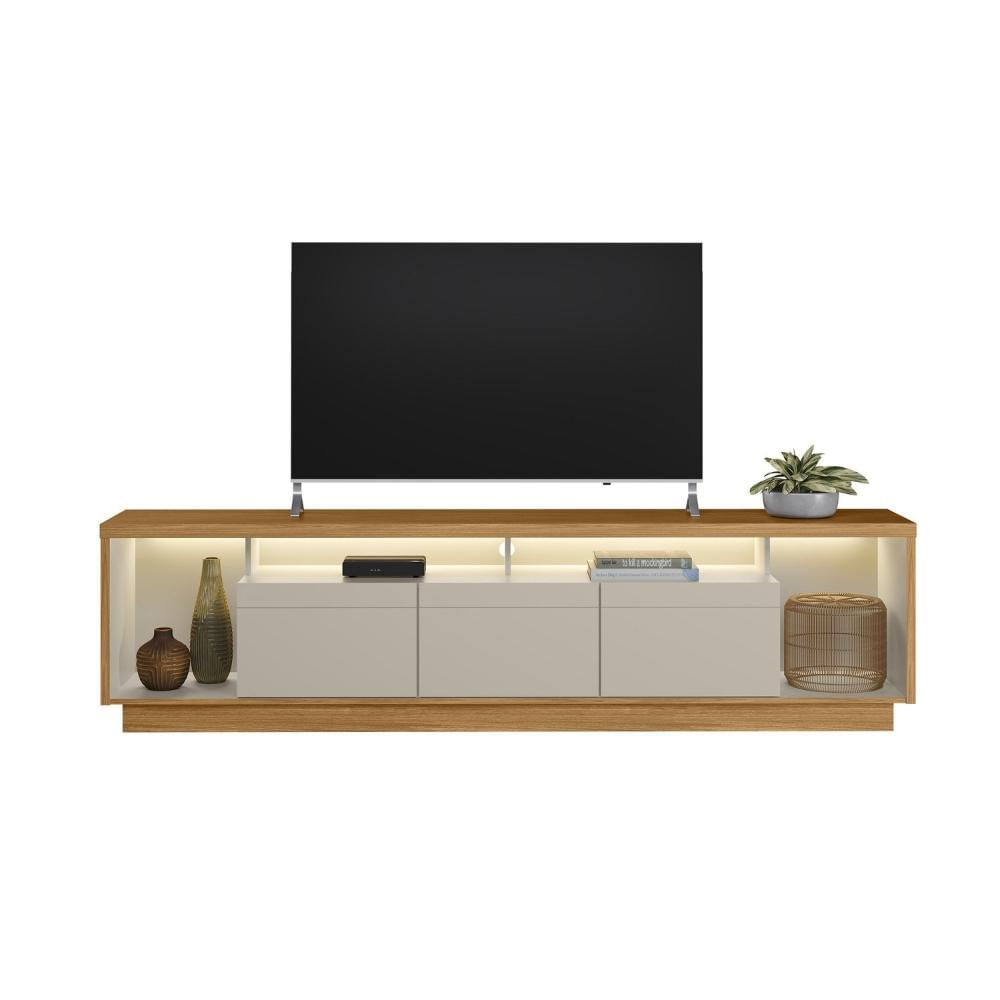Miniatura Conjunto Rack Cronos 2.2 com Kit Fita LED 1 Fita (2000mm) Nature/ Off White