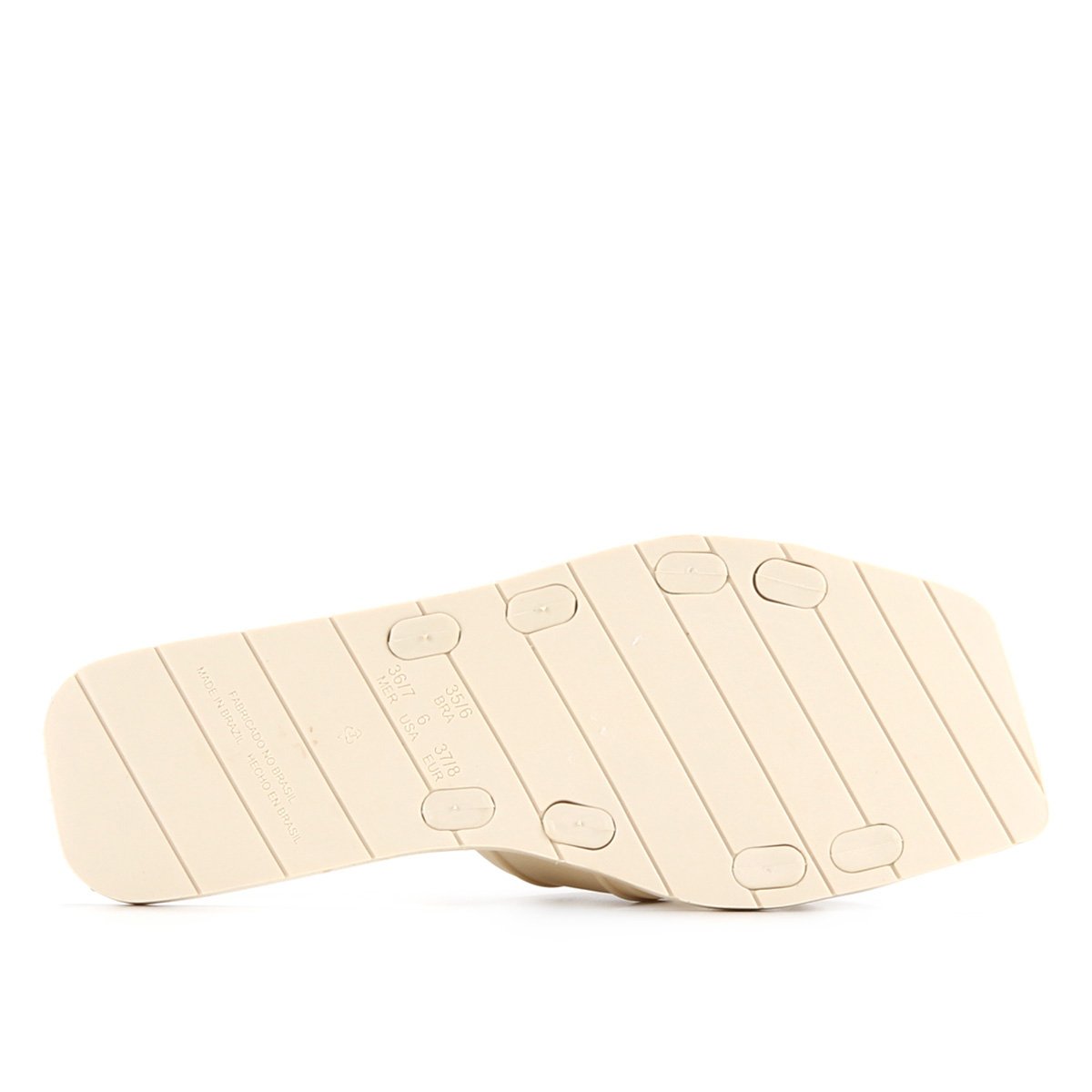 Rasteira Shoestock For You Tiras Cruzadas Corrente Off White - 33/34