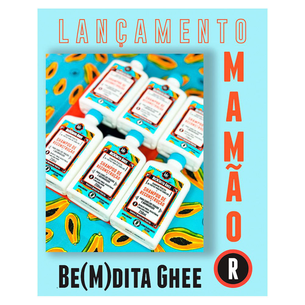 Miniatura Lola Cosmetics Be(m)dita Ghee Papaya e Queratina Vegetal - Shampoo de Reconstrução 250ml
