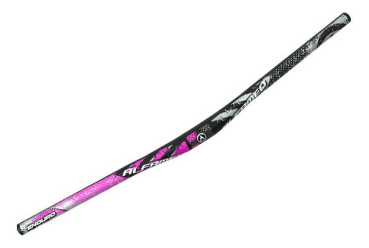 Miniatura Guidão Bike Alumínio Alfameq 31.8X720Mm - Preto Com Rosa
