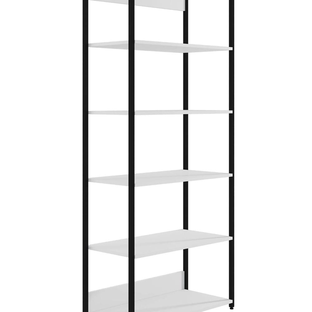 Miniatura Torre com Estrutura em Aço para Escritório Design Moderno Branco/Preto