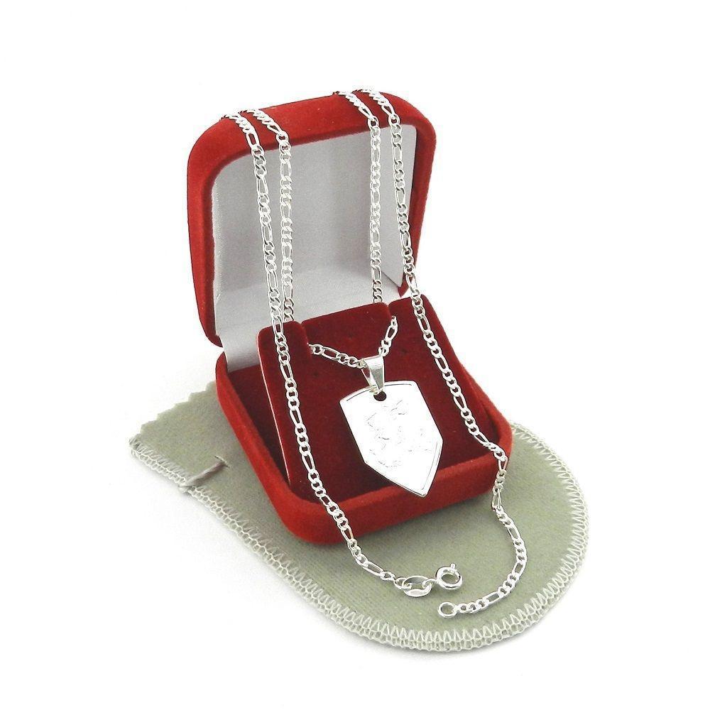 Miniatura Corrente Masculina 50Cm 2Mm São Jorge Folheada Prata Cr233