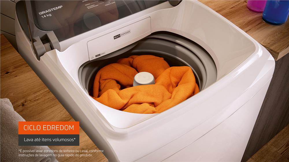 Máquina de Lavar Brastemp 14Kg Branca com Ciclo Tira Manchas Advanced e Smart Sensor - BWK14BB 220v
