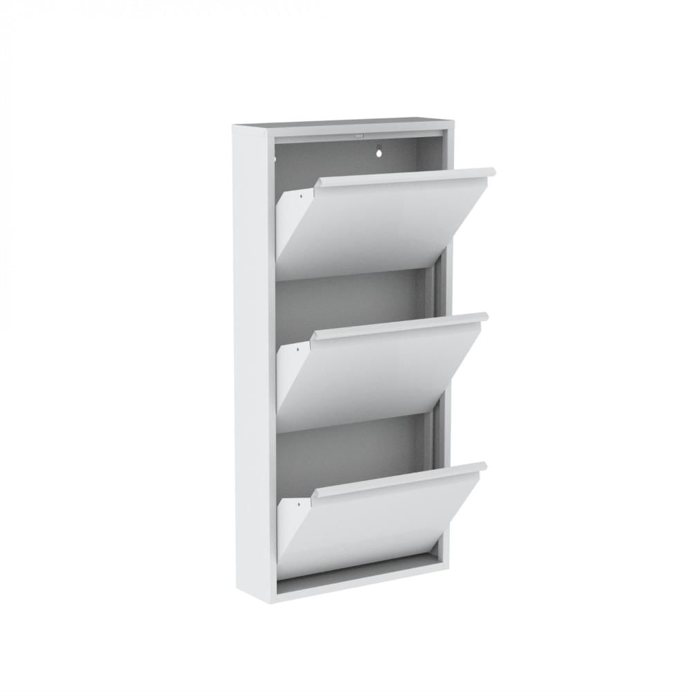 Miniatura Sapateira Aço 3 Gavetas Pandin Móveis Branco