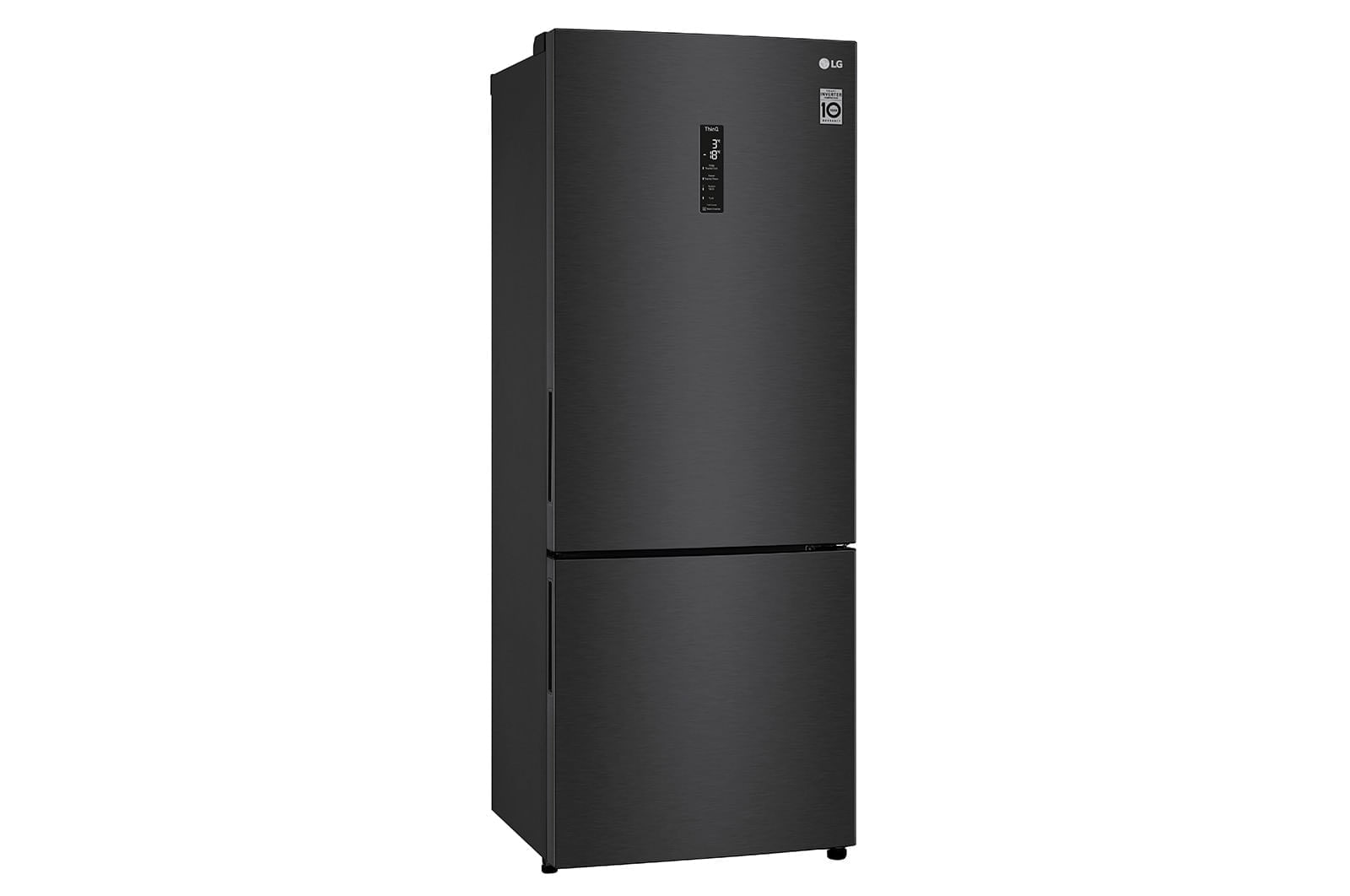 Miniatura Geladeira Smart LG Frost Free Inverter 451L Inverse Cor Black Inox (GC-B569NQL)
