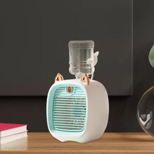 Mini Resfriador De Ar Portátil, LED, Grande Ventilação