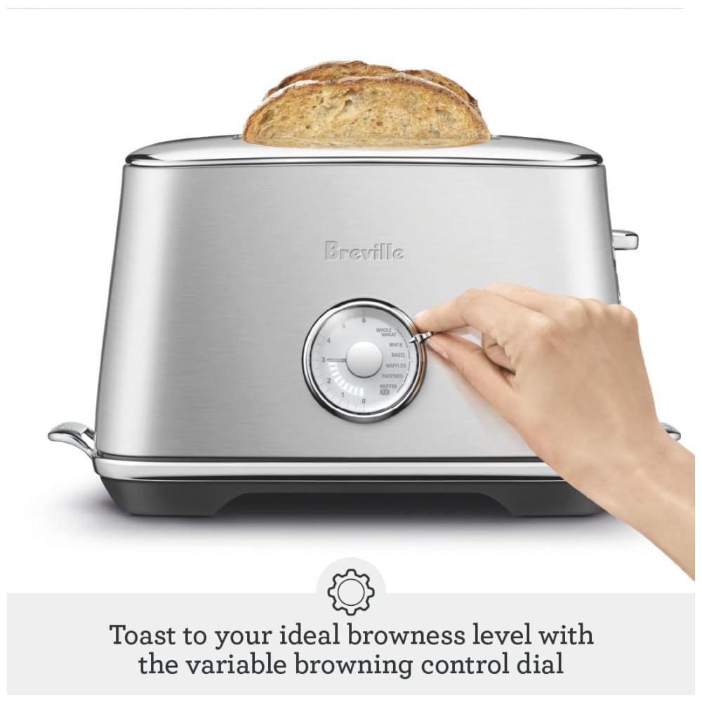 Torradeira 2 Fatias com Desligamento Automático, Bandeja de Migalhas, 6 Níveis de Tostagem e Alavanca de Elevação, 110V 1000W, Breville Select™ Luxe, 110v