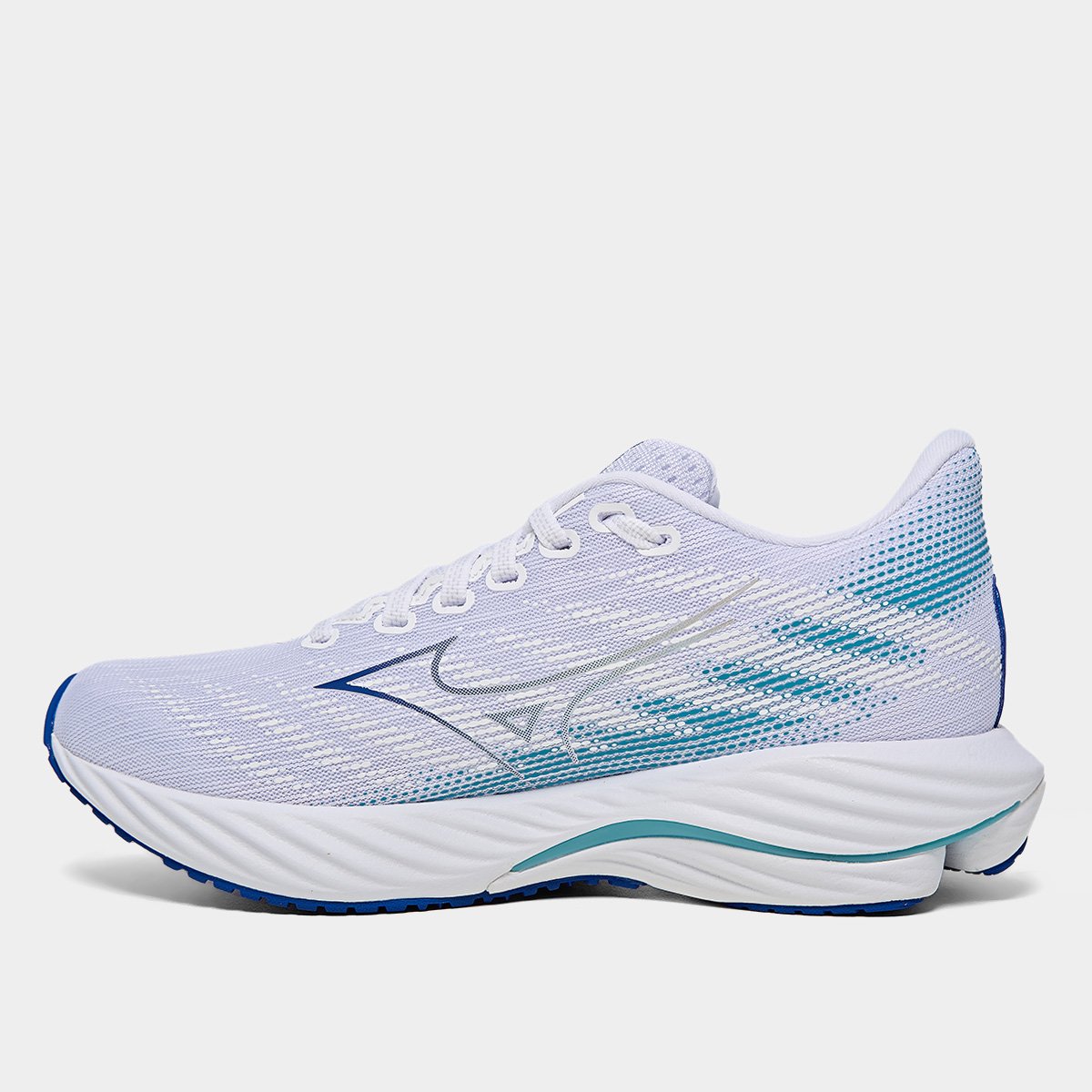 Tênis Mizuno Wave Rider 28 Feminino Branco+Azul - 34