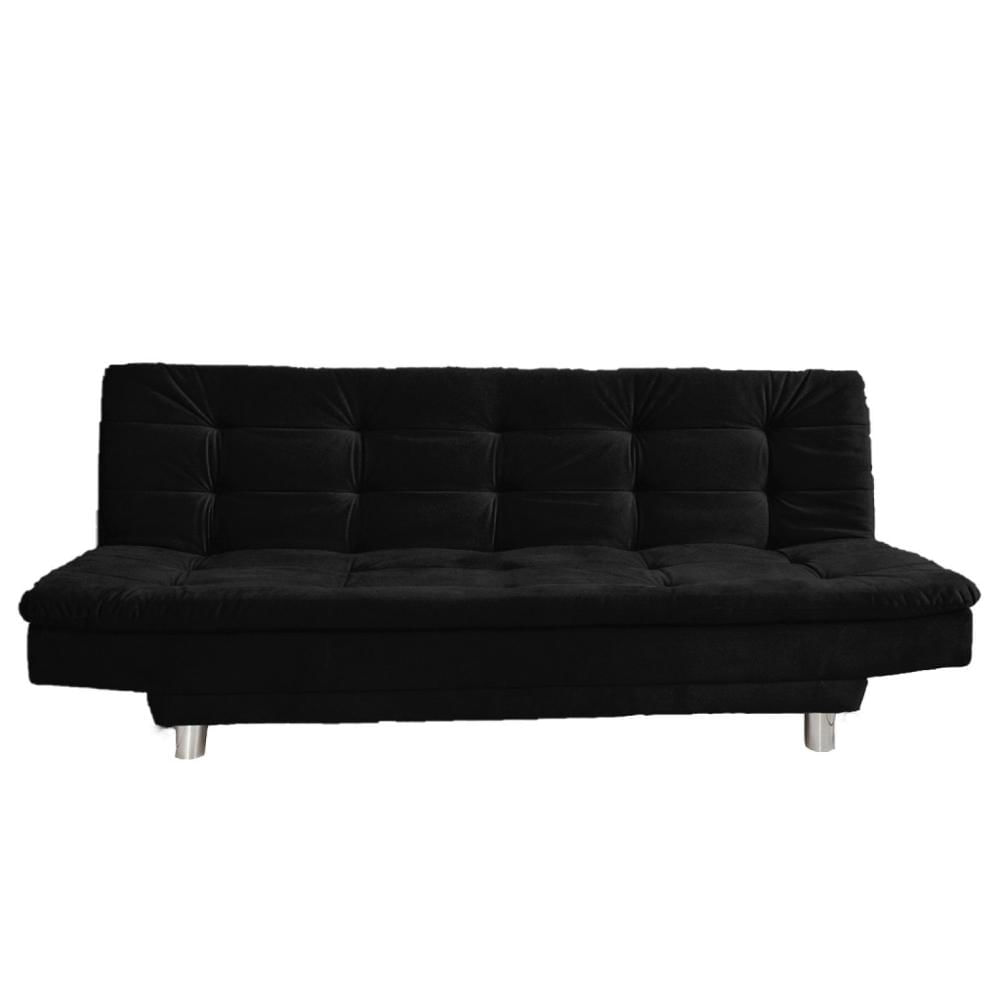 Miniatura Sofá Cama 3 Lugares Sofanete 189cm Nabas Preto