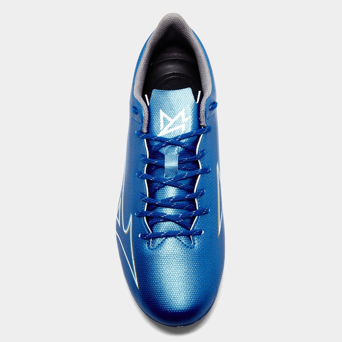 Miniatura Chuteira Campo A Mizuno Select Unissex Azul+Branco - 38