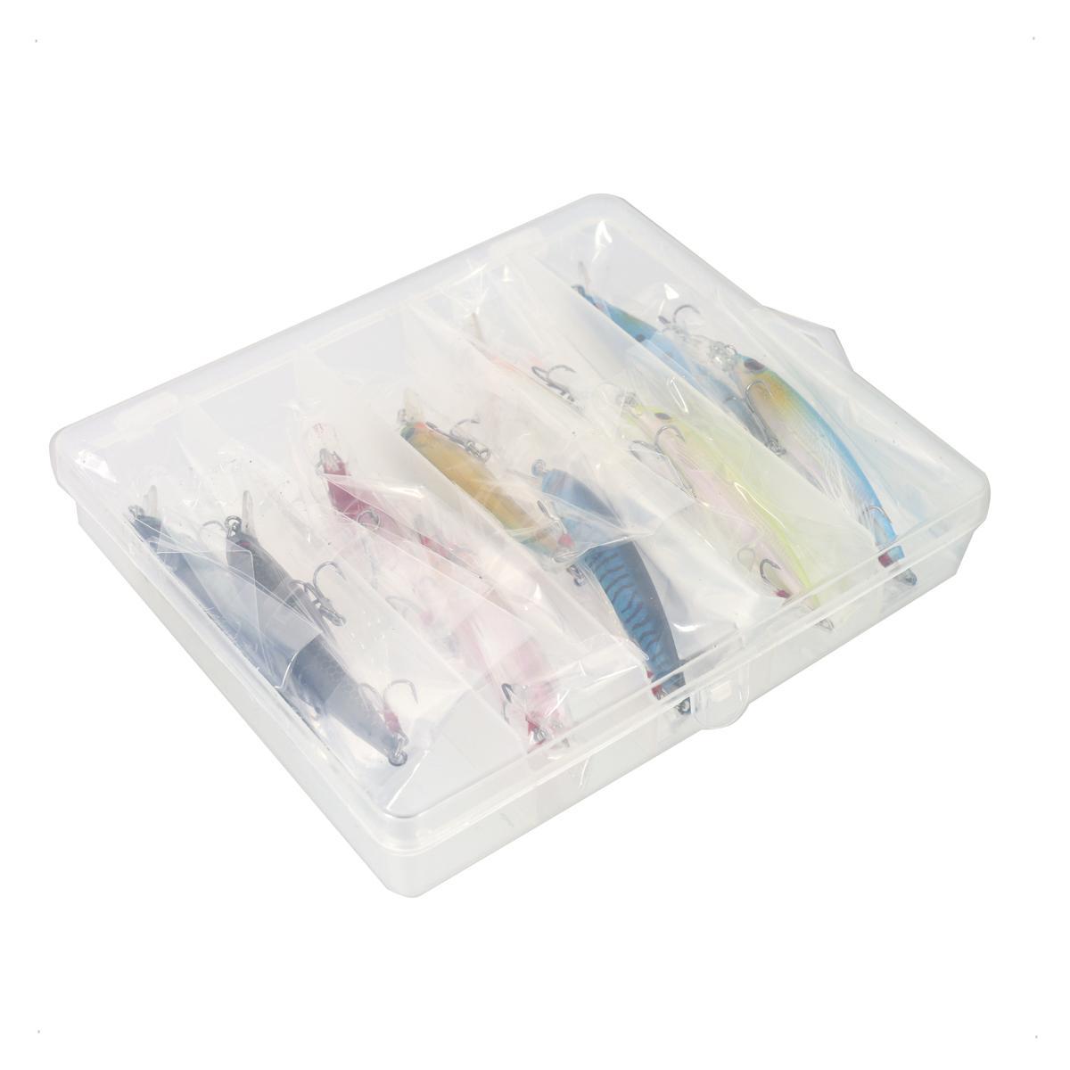 Miniatura Kit Com 10 Isca Artificial Pesca Tucunaré Dourado Robalo