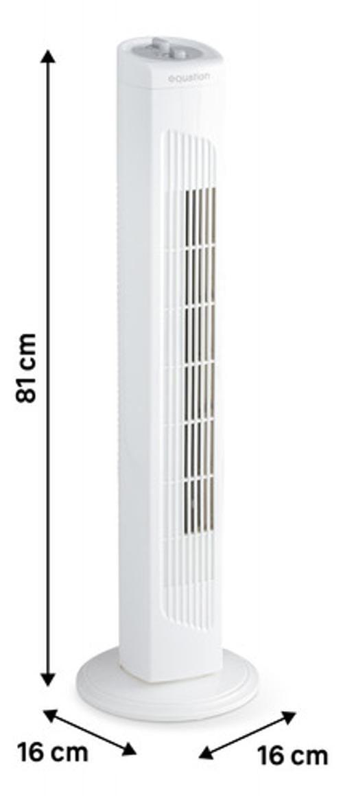 Miniatura Ventilador Torre Equation Branco 81Cm 42W 220V Baixo Ruido