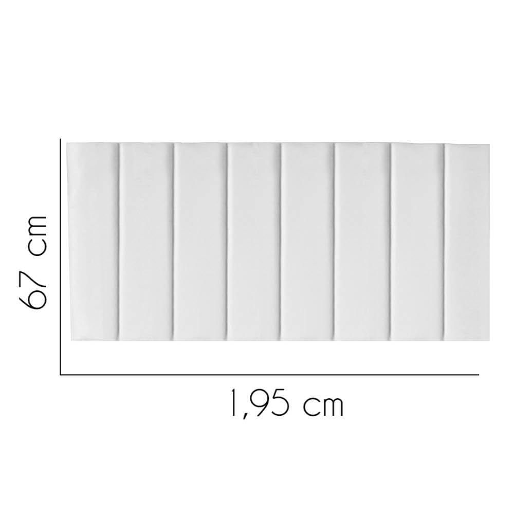 Miniatura Painel Para Cama Box Casal 1,95 Cm Carla - Luxo House Cor:branco